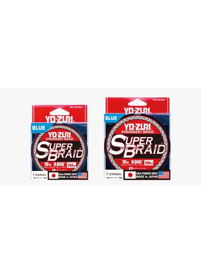 Yozuri Y0-ZURI SUPERBRAID™ 300 ياردة – أخضر داكن، أبيض، أزرق - Image 1